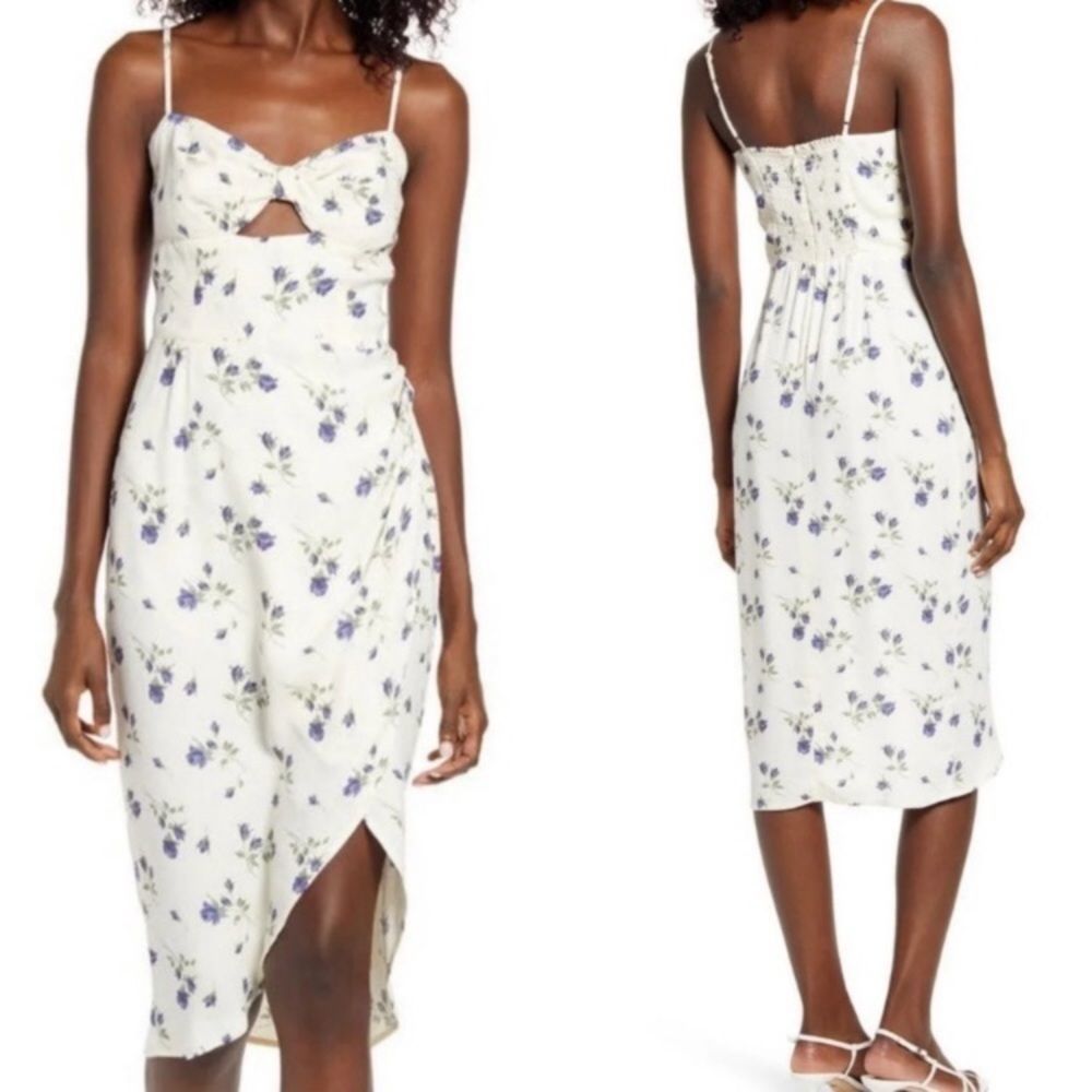 Reformation Aero Nightingale floral crepe dress
